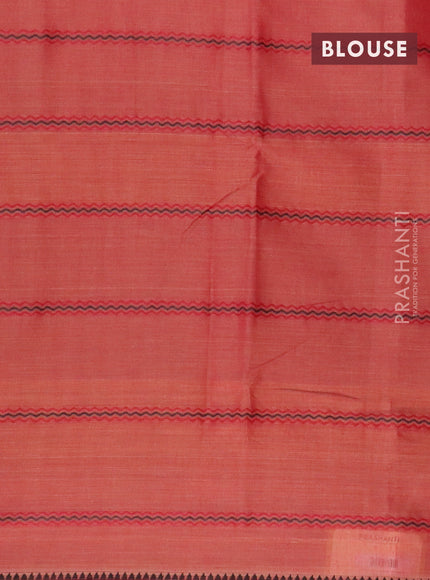 Narayanpet cotton saree red shade and deep maroon with allover thread weaves and piping border