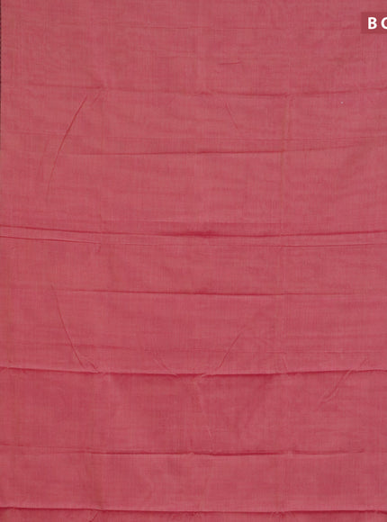 Narayanpet cotton saree pink shade with plain body and thread woven border