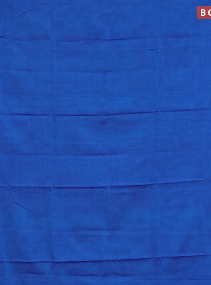 Narayanpet cotton saree cs blue and deep violet with plain body and thread woven border