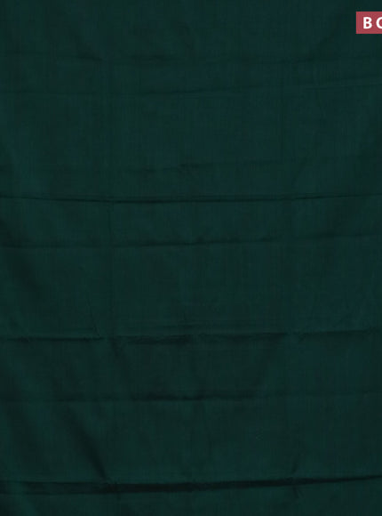 Narayanpet cotton saree green and maroon with plain body and thread woven border