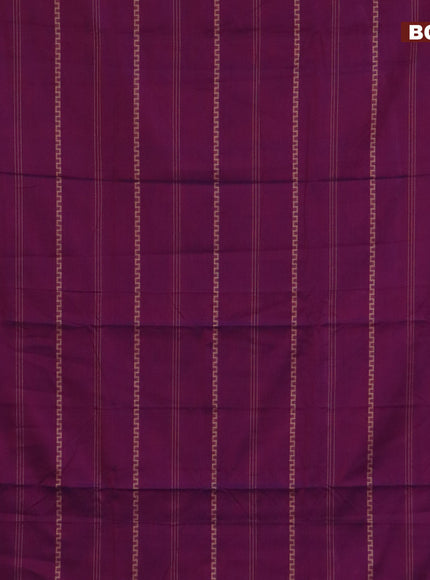 Narayanpet cotton saree purple and green with allover thread weaves and thread woven border