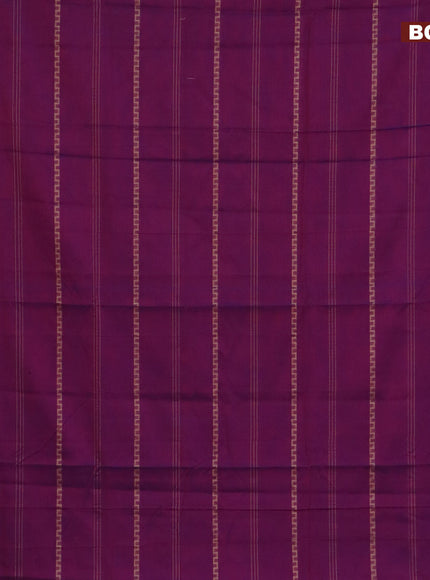 Narayanpet cotton saree purple and green with allover thread weaves and thread woven border