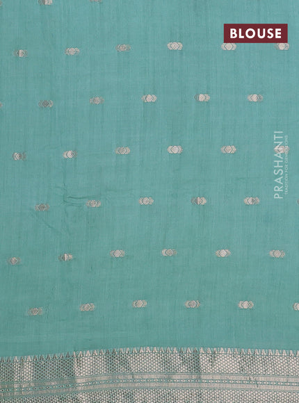 Semi chanderi saree pastel green and pink with zari woven buttas and zari woven & gotapatti lace work border