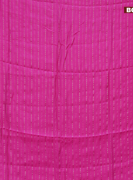 Semi chanderi saree pink and black with allover zari weaves and zari woven & gotapatti lace work border