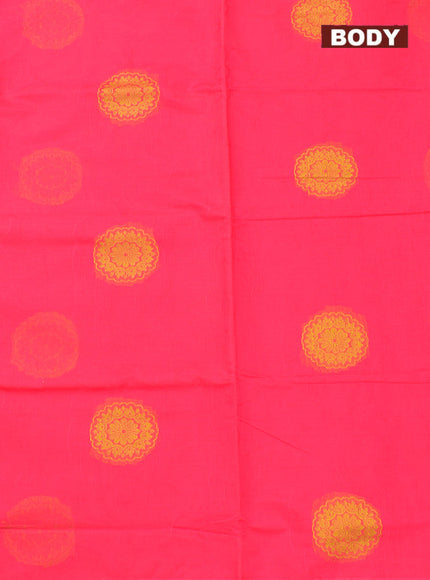 Coimbatore Cotton Red Butta Saree with Thread Woven Border