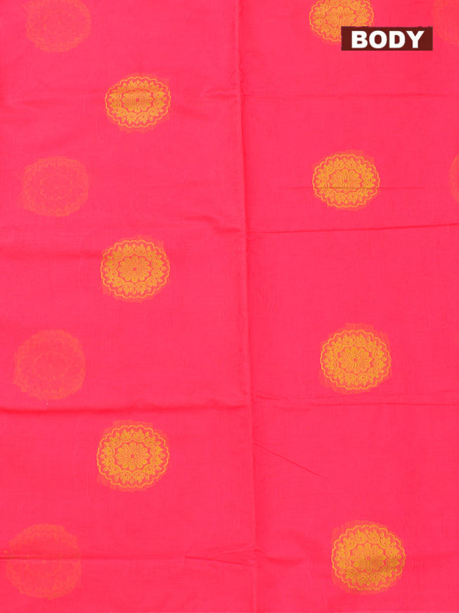 Coimbatore Cotton Red Butta Saree with Thread Woven Border