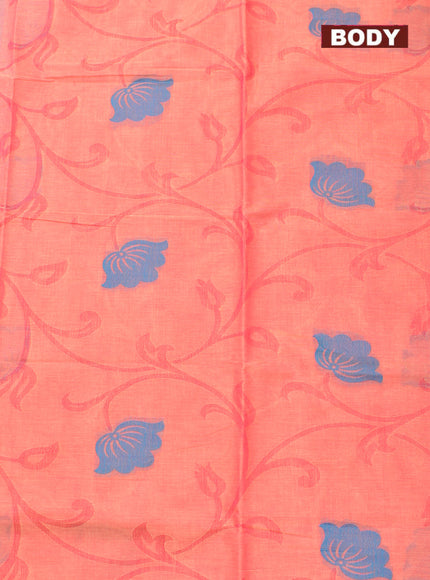 Coimbatore Cotton Pink Butta Saree with Thread Woven Border