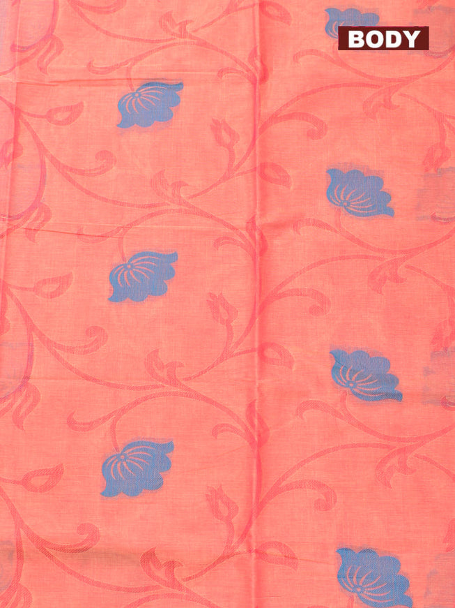 Coimbatore Cotton Pink Butta Saree with Thread Woven Border