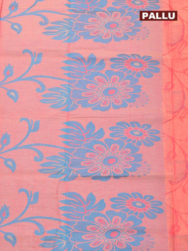 Coimbatore Cotton Pink Butta Saree with Thread Woven Border