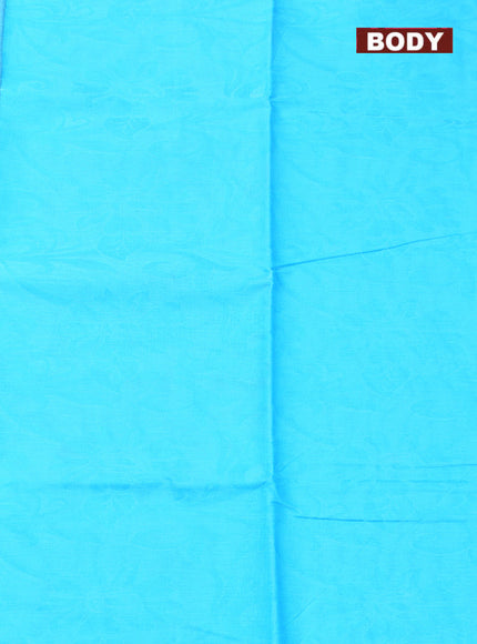 Coimbatore Cotton Blue Emboss Saree with Thread Woven Border