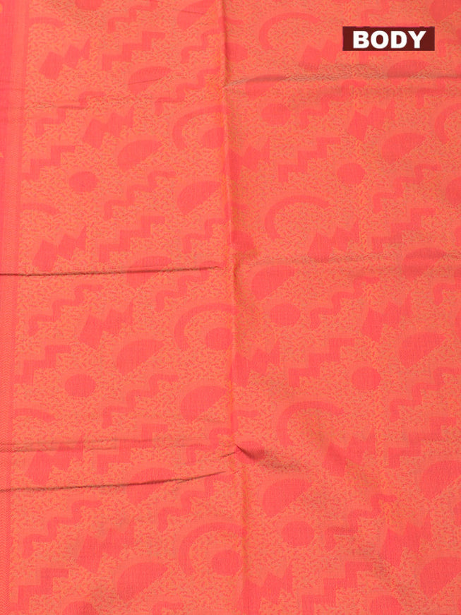 Coimbatore Cotton Grey and Red Shade Allself Saree with Thread Woven Border