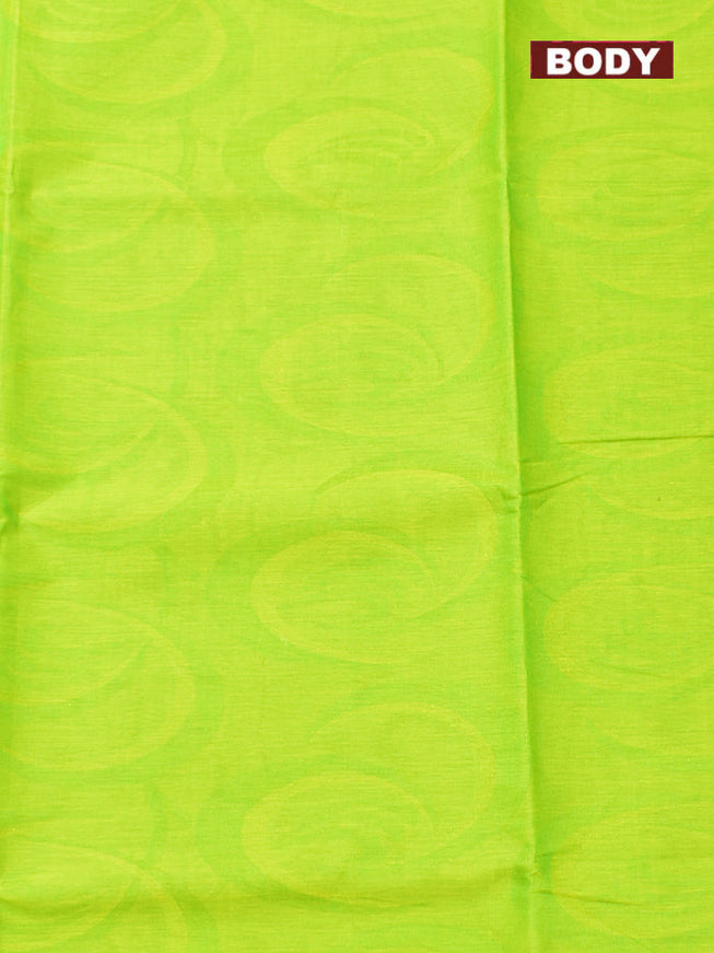 Coimbatore Cotton Green Emboss Saree with Thread Woven Border