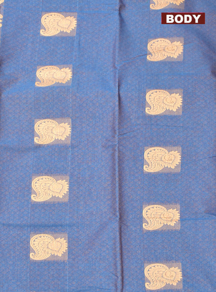 Coimbatore Cotton Blue Butta Saree with Thread Woven Border