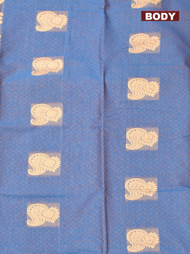 Coimbatore Cotton Blue Butta Saree with Thread Woven Border