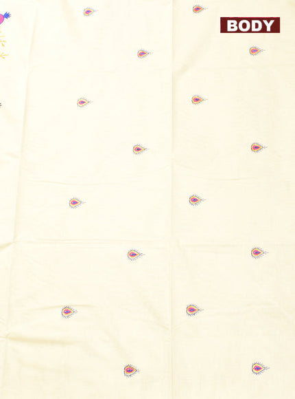 Coimbatore Cotton Off white Kerala Kasavu Saree