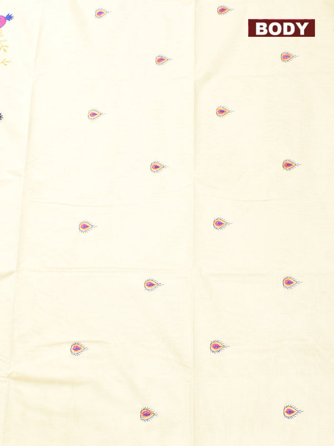 Coimbatore Cotton Off white Kerala Kasavu Saree