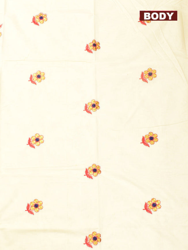 Coimbatore Cotton Off white Kerala Kasavu Saree