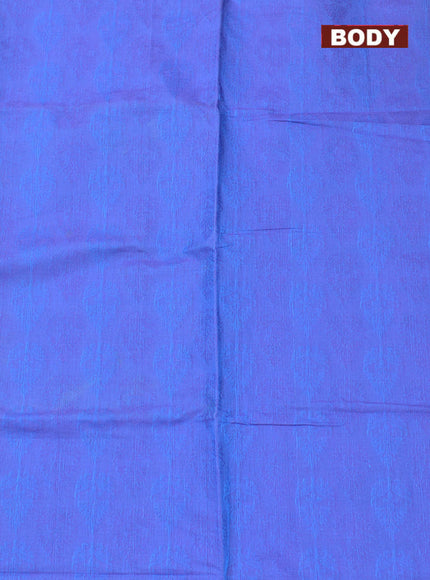 Coimbatore Cotton Blue Emboss Saree with Thread Woven Border