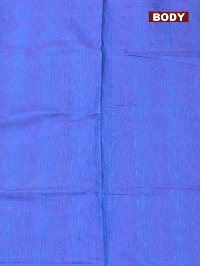 Coimbatore Cotton Blue Emboss Saree with Thread Woven Border