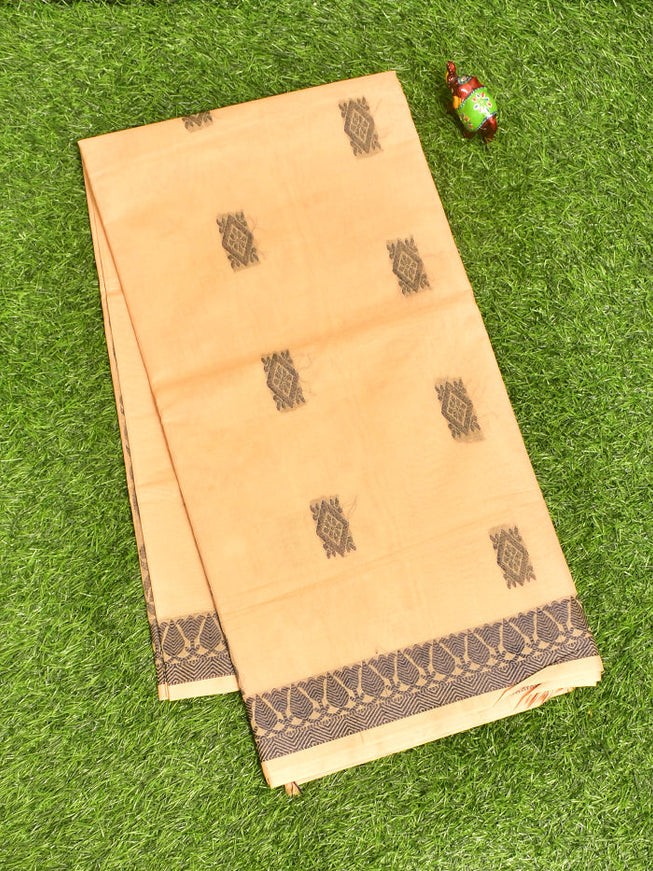 Coimbatore Cotton Sandal Butta Saree with Thread Woven Border