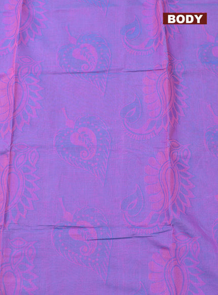 Coimbatore Cotton Purple Emboss Saree with Thread Woven Border