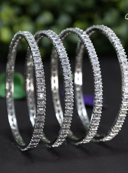 Zircon bangles with cz stones