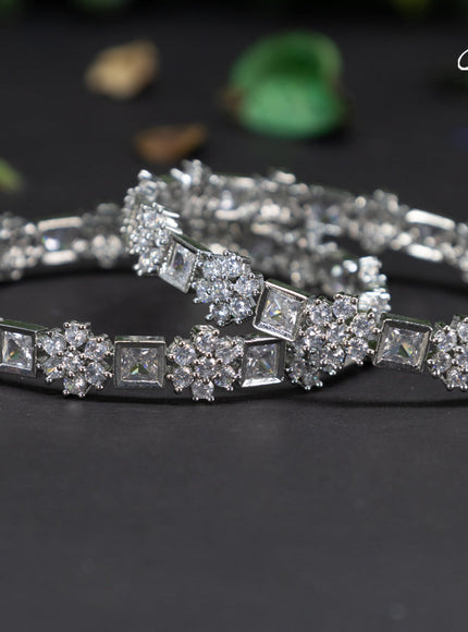 Zircon bangles with cz stones