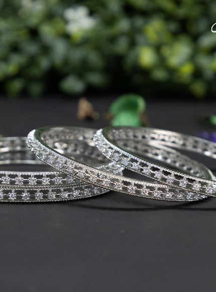 Zircon bangles with cz stones