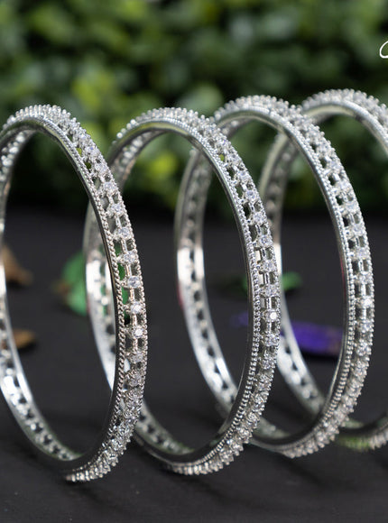 Zircon bangles with cz stones