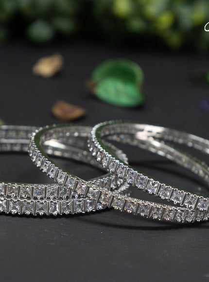 Zircon bangles with cz stones