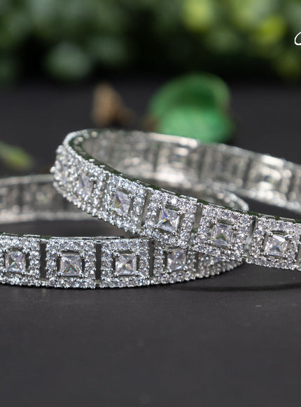 Zircon bangles with cz stones