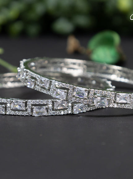 Zircon bangles with cz stones