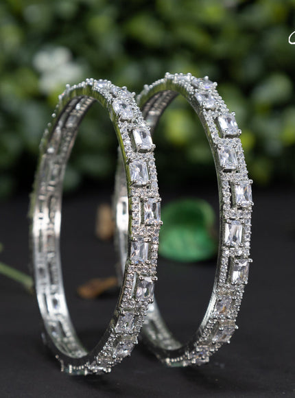 Zircon bangles with cz stones