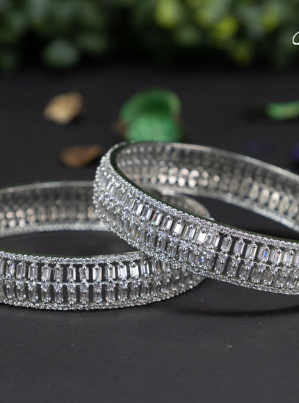 Zircon bangles with cz stones