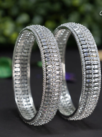 Zircon bangles with cz stones