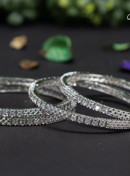 Zircon bangles with cz stones