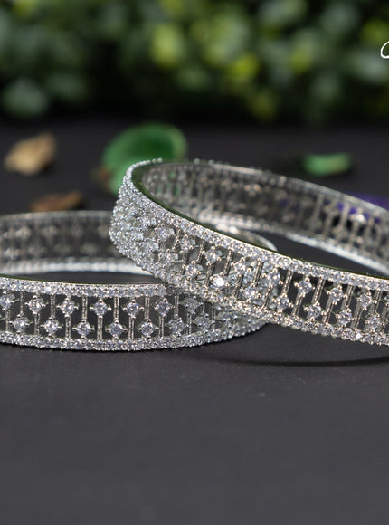 Zircon bangles with cz stones