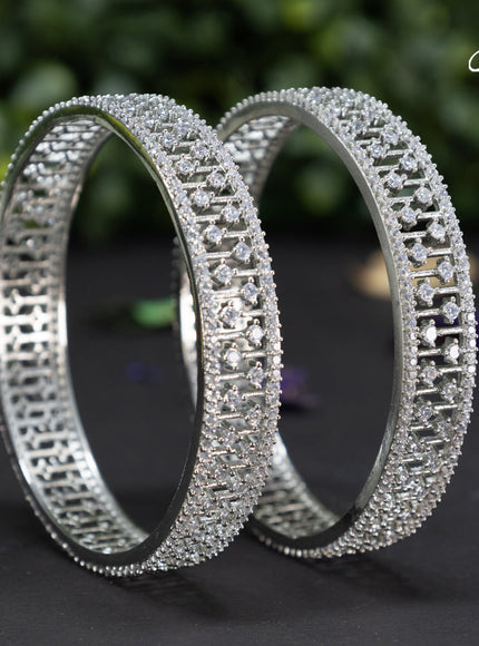 Zircon bangles with cz stones