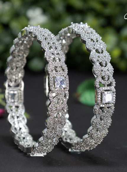 Zircon bangles with cz stones