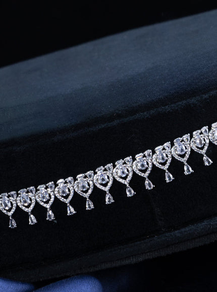 Zircon hip chain with cz stones