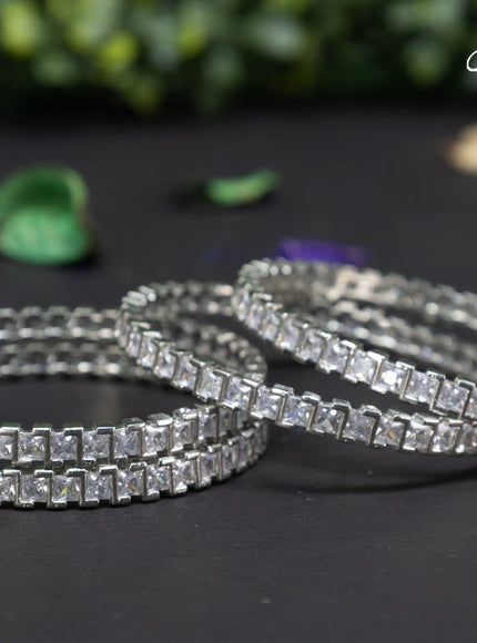 Zircon bangles with cz stones