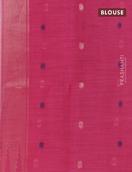 Munga cotton saree light pink and pink with thread woven buttas in borderless style