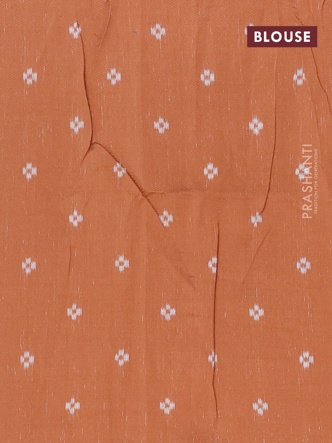 Munga cotton saree beige and rust shade with allover thread weaves and thread woven border