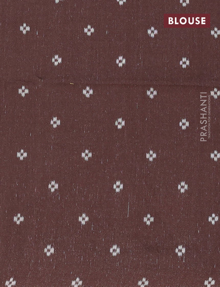 Munga cotton saree beige and brown with allover thread weaves and thread woven border