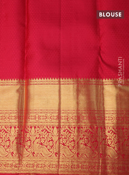 Pure kanchipuram silk saree maroon with allover zari woven butta weaves and long zari woven border