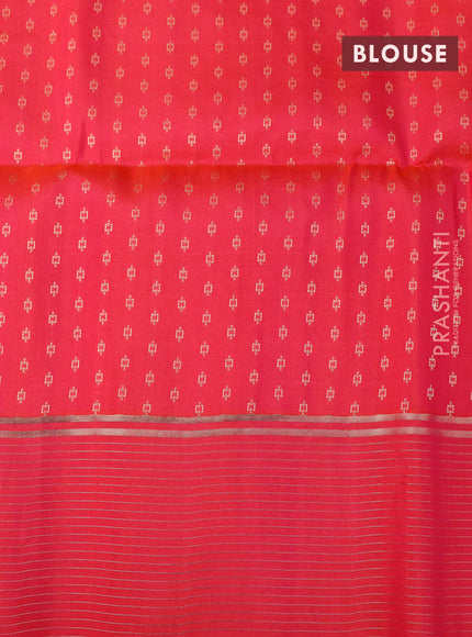 Pure soft silk saree mango yellow and dual shade of pink with allover zari woven butta weaves and zari woven border