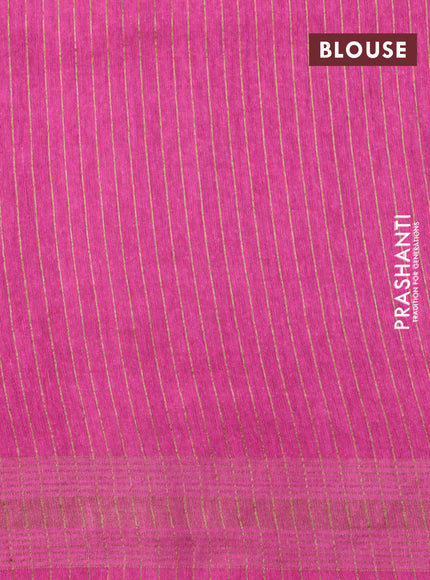 Banarasi tussar silk saree pink with butta prints and zari woven border