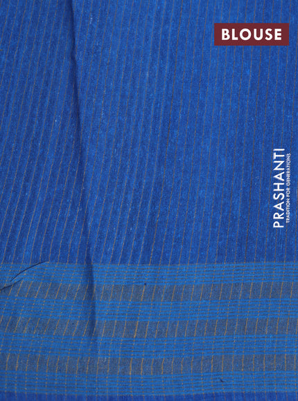 Banarasi tussar silk saree cs blue with butta prints and zari woven border