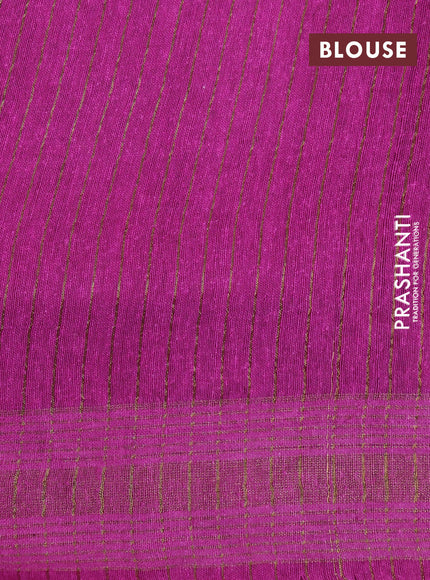 Banarasi tussar silk saree pink with butta prints and zari woven border