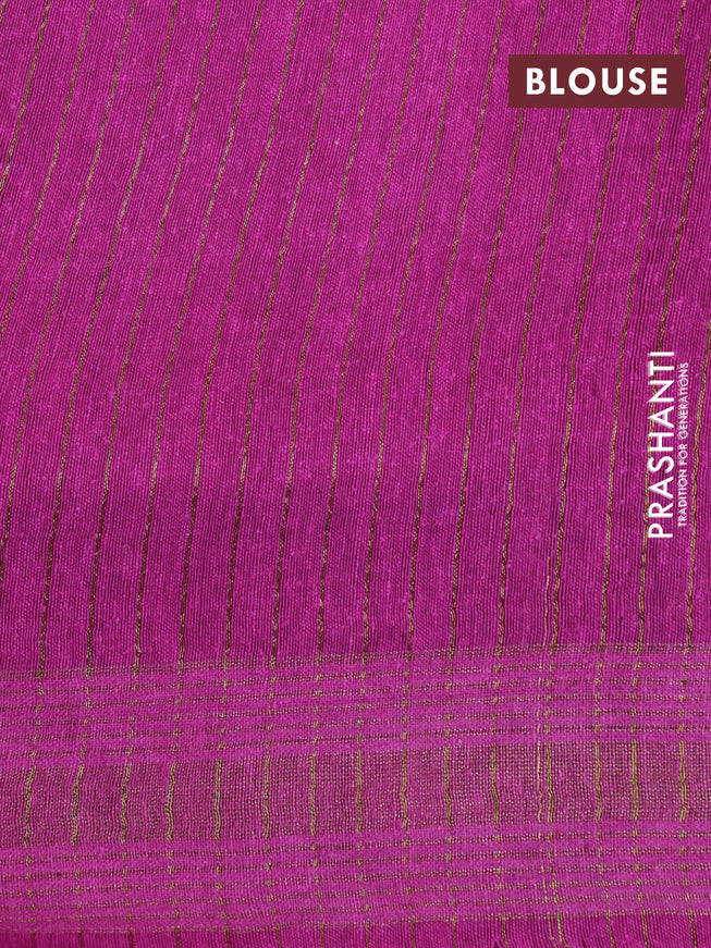 Banarasi tussar silk saree pink with butta prints and zari woven border